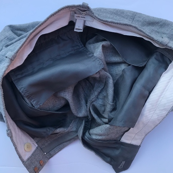 j crew cafe capri gray trouser pants wool size 2 - Picture 6 of 7